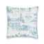 Aledo Toile Blue Quilted 20" Pillow