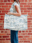 Aledo Toile Blue Quilted Tote