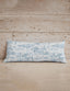 Aledo Toile Blue Quilted Oblong 14" x33" Pillow