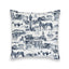 Aledo Toile Navy Quilted 20" Pillow