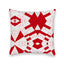 Anabelle Patchwork Red Quilted 20" Pillow