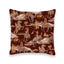 Birdie Maroon Quilted 20" Pillow