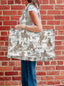 Birdie Neutral Quilted Tote