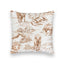 Buffalo Toile Brown Quilted 20" Pillow