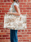 Buffalo Toile Brown Quilted Tote