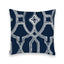 Cane Lattice Navy Quilted 20" Pillow