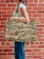 Cattle Drive Linen Quilted Tote