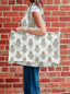 Claire Floral Yellow Quilted Tote