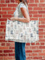 Daisy Boots Pastel Quilted Tote