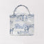 Donkey Toile Blue Quilted Small Tote