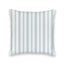 French Stripe Blue Quilted 20" Pillow