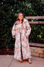 Natalie Floral Pink Maxi Coat