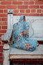 Natalie Floral Teal Quilted Boot Bag