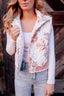 Natalie Floral Pink Quilted Cate Vest