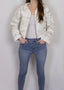 Aledo Toile Linen Cropped Quilted Jacket