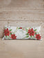 Mariah Poinsetta Quilted Oblong 14" x33" Pillow