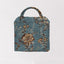 Natalie Floral Teal Quilted Small Tote