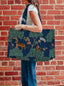 Opal Navy Quilted Tote