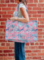 Ozara Jungle Pink Quilted Tote