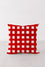 Ellie Plaid Red Slub Pillow