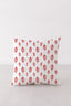 Ellie Plaid Red Slub Pillow