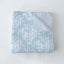 Rose Toile White / Blue Baby Blanket