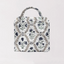 Charlotte White/Navy Quilted Small Tote