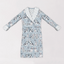 Foo Dogs Blue Quilted Robe