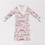 Foo Dogs Light Pink Quilted Robe