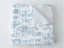 Aledo Toile Light Blue Baby Blanket