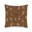 Thunderbird Boots Brown Quilted 20" Pillow