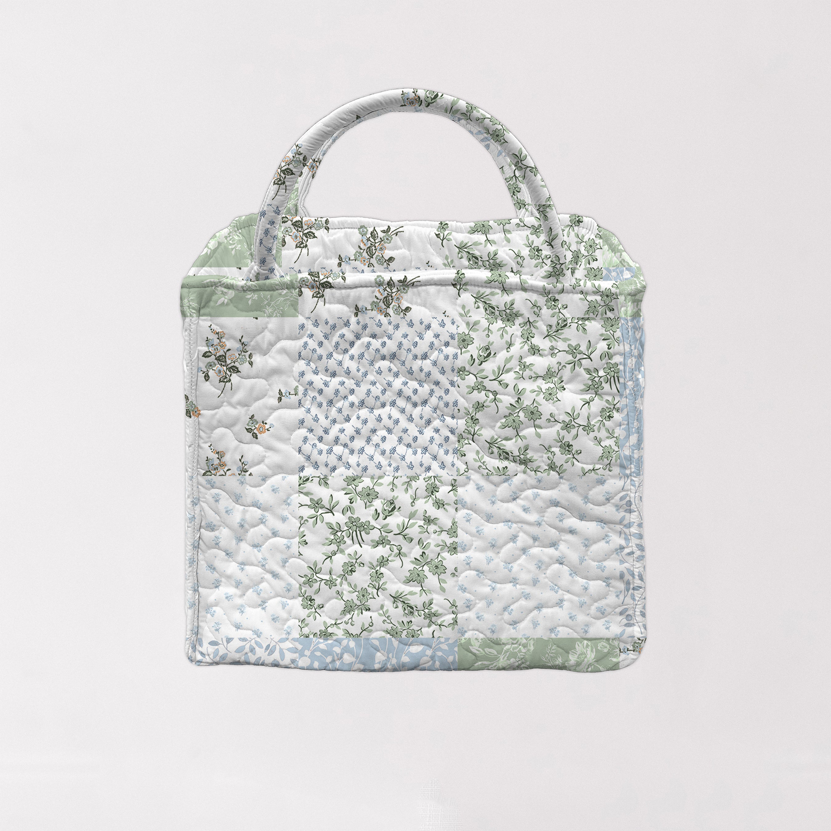 Waverly Patchwork Blue Quilted Handbag Ida Mae Home